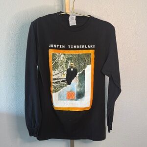 Justin Timberlake -man of the woods - Black Long Sleeve Shirt- small